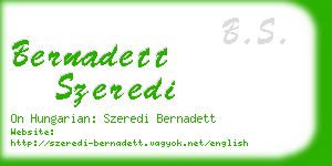 bernadett szeredi business card